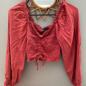 Forever 21 Long Sleeve Cropped shirt - S